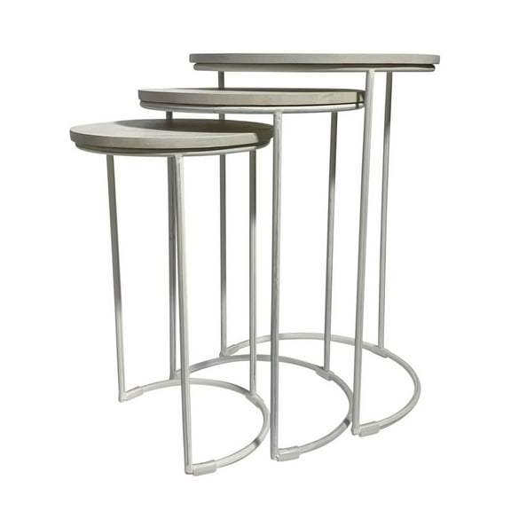 Mackintosh Round Nesting Tables - Whitewash