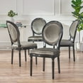 thumbnail image 2 of Noble House Max Indoor Contemporary Velvet Dining Chairs, Set of 4, Gray, 2 of 9