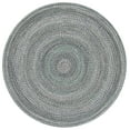 thumbnail image 2 of SAFAVIEH Braided Lyla Solid Polyester Reversible Area Rug, Green/Gray, 6' x 6' Round, 2 of 8