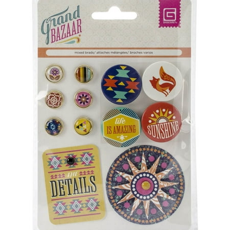 Basic Grey-grand Bazaar Mixed Brads