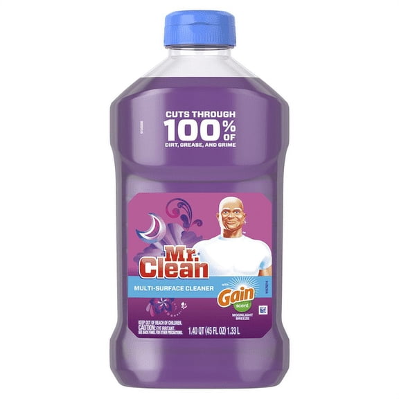 Mr. Clean Liquid All Purpose Cleaner, Gain Moonlight Breeze, 45 fl oz (Pack of 2)