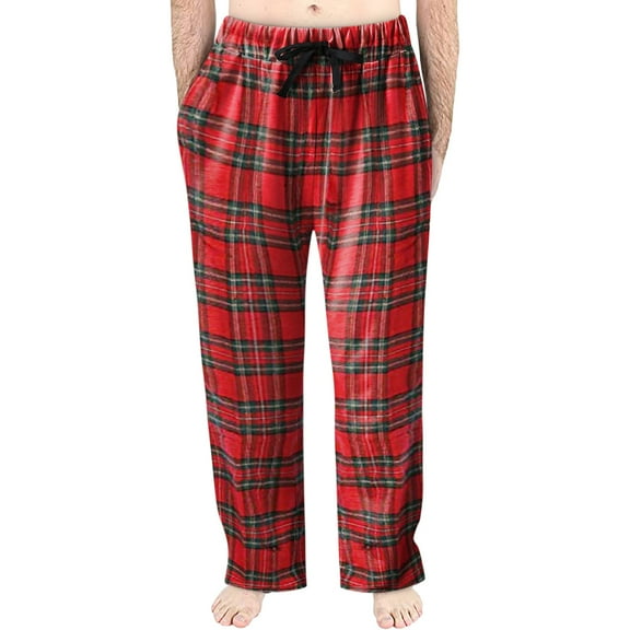 SGMVNU Men's Pajama Pants with Pockets Christmas Pj's Pants Casual Loose Sleepwear Long Pjs Bottoms Xmas Sleep Pants Loungewear(Red, 3XL)