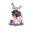 thumbnail image 3 of Adhesivos de pared con forma de mariposa morada con silueta de, 3 of 4