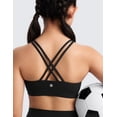 thumbnail image 6 of CRZ YOGA Girls Butterluxe Cross Back Sports Bra Yoga Athletic Casual Tops Scoop Neck Padded Crop Kids Teen, 6 of 7
