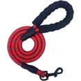 thumbnail image 1 of Pet Traction Rope, Ruixuege Upgraded Dual Solid Traction Rope, with Comfortable Padded Handle and high Reflection Light, Suitable for Large or Medium-Sized Dogs, 3M Long (red), 1 of 7