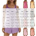 thumbnail image 3 of Ayolanni Pajamas for Women Set Summer Sleeveless Striped Tops and Shorts 2 Piece Pink Loungewear Loose Lounge Sets M, 3 of 5