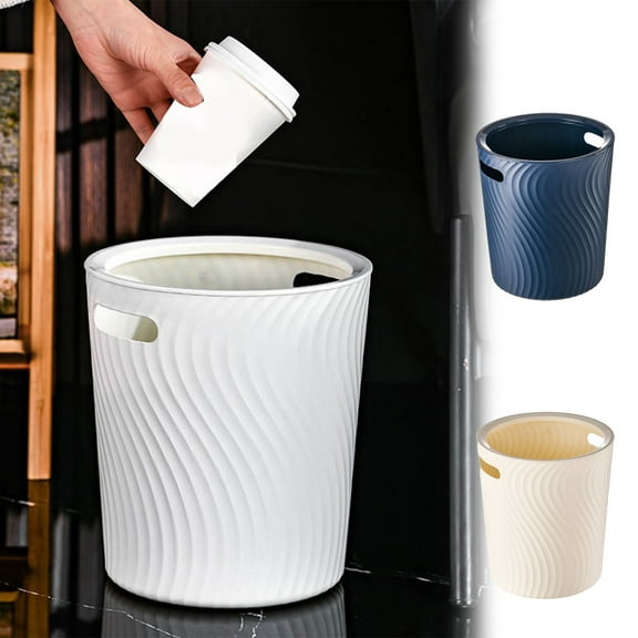 Kitchen Trash Can, Step-On Garbage Can with Lid, Tall Kitchen & Bathroom Trash Can, Small Office Waste Bin, White - Xuniizn