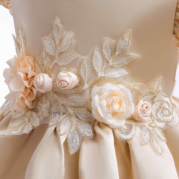 Vedolay Little Girl Dresses Little Girls Dress Casual Flutter Sleeve Swing Toddler Baby Sundress Kids Birthday Party Dresses,B 2-3 Years