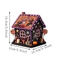 thumbnail image 2 of ZLKMQM Halloween 3D Candy House Diamond Painting Kit - DIY Gingerbread Cottage w/ Bats, Lollipops & Gifts, Wooden Rhinestone Tabletop Decor, 2 of 6