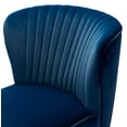 thumbnail image 6 of Velvet Accent Chair Set of 2 Upholstered Adult Side Chairs Gold Leg Home Bedroom Navy, 6 of 14