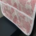 thumbnail image 3 of Flowers Microwave Oven Cover, Gardening Plants Theme Dahlias Flowers and Leaves Illustration Romantic Design Print, Water Resistant Organizer with Pockets for Kitchen, 36" x 12", Pink, by Ambesonne, 3 of 4