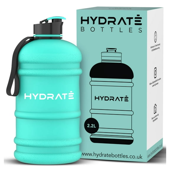 Hydrate Flip-Top 74 Oz Matte Mint Plastic Water Bottle