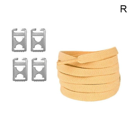 

Flat No Tie Lazy Shoe Laces No-Tie Elastic Shoelaces O7B8 New Buckles With S7E5
