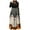 Orange, variant on Halloween Costumes Vintage Printed Long Sleeve Crewneck Casual Dress Elegant Gothic Long Dresses for Women Orange XXL