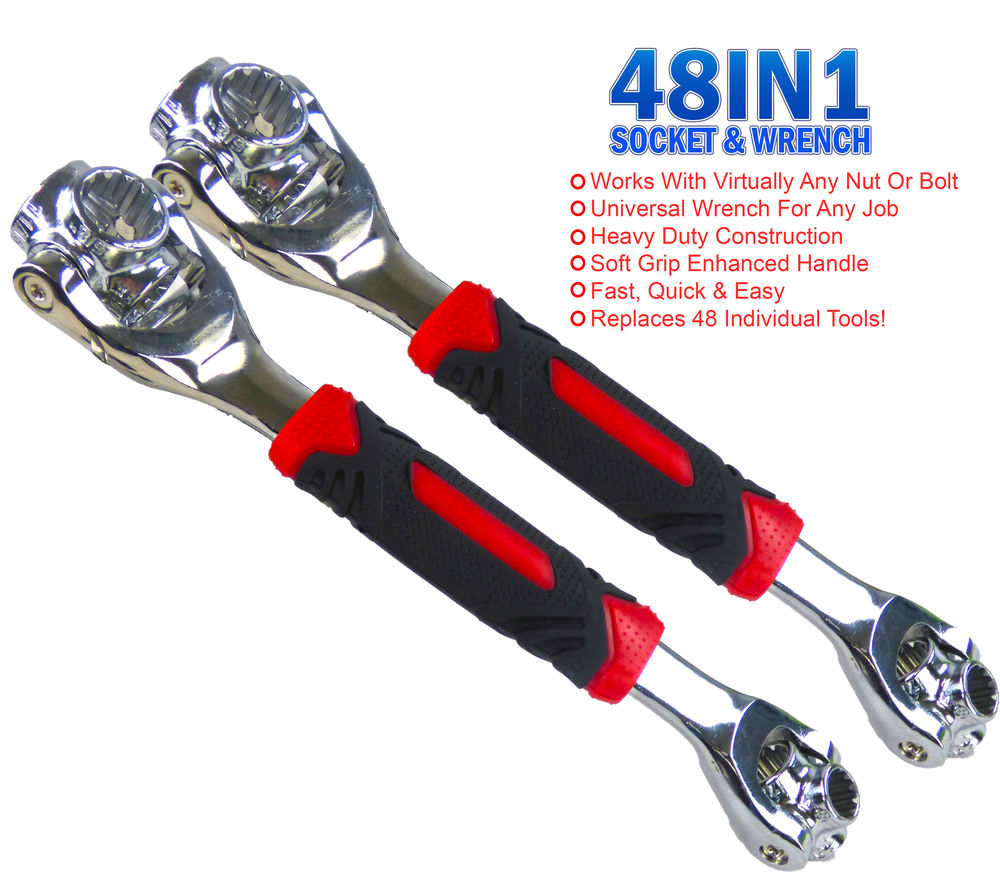 Details about  / 48 in 1 Socket Wrench Rotary Spanner Work with Spline Bolts 360 Degree Rotation