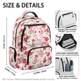 thumbnail image 4 of FKELYI Pink Axolotl Cherry Blossom Print Kids Backpack with Multi-Pockets 17 Inch Schoolbag Casual Daypack Travel Rucksack Knapsack for Girls School Bookbag, 4 of 7