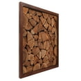 thumbnail image 3 of CONSDAN Wood Wall Decor |USA Grown Hardwood, Rustic Wooden Wall Art, Home Decorations for Living Room and Bedroom Aesthetic, Framed and Ready to Hang, End-Grain, 18" x 18", 3 of 6