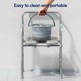 thumbnail image 6 of Bluelog Foldable Commode Bucket, Replacement Bucket for Shower Chair, 7.5 QT Bucket, Gray, 6 of 9