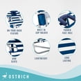 thumbnail image 3 of Ostrich la Chaise de Plage Portable de Luxe pour Randonneur avec Sac Isotherme, Rayure Bleue, 3 of 12
