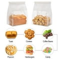 thumbnail image 5 of 20 Pcs Bakery Bags with Window 10.6x8.7x4.5in Bread Loaf Bags Food Storage Bags with Tin Tie Closure for Toast,Cookie, Coffee Bean,Candy, Bread, Sandwich Packing, Treat Bags (White), 5 of 7