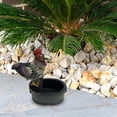 thumbnail image 5 of Outdoor Water Fountain Statue Set Funny Animal Resin Decor with LED Lights for Garden Yard Patio Bird Owl Rooster Figurine Hand Painted, 5 of 9