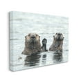 thumbnail image 4 of Stupell Industries Peeking Otters in Water Animals & Insects Photography Gallery Wrapped Canvas Art Print Wall Art, 30 x 24, 4 of 8