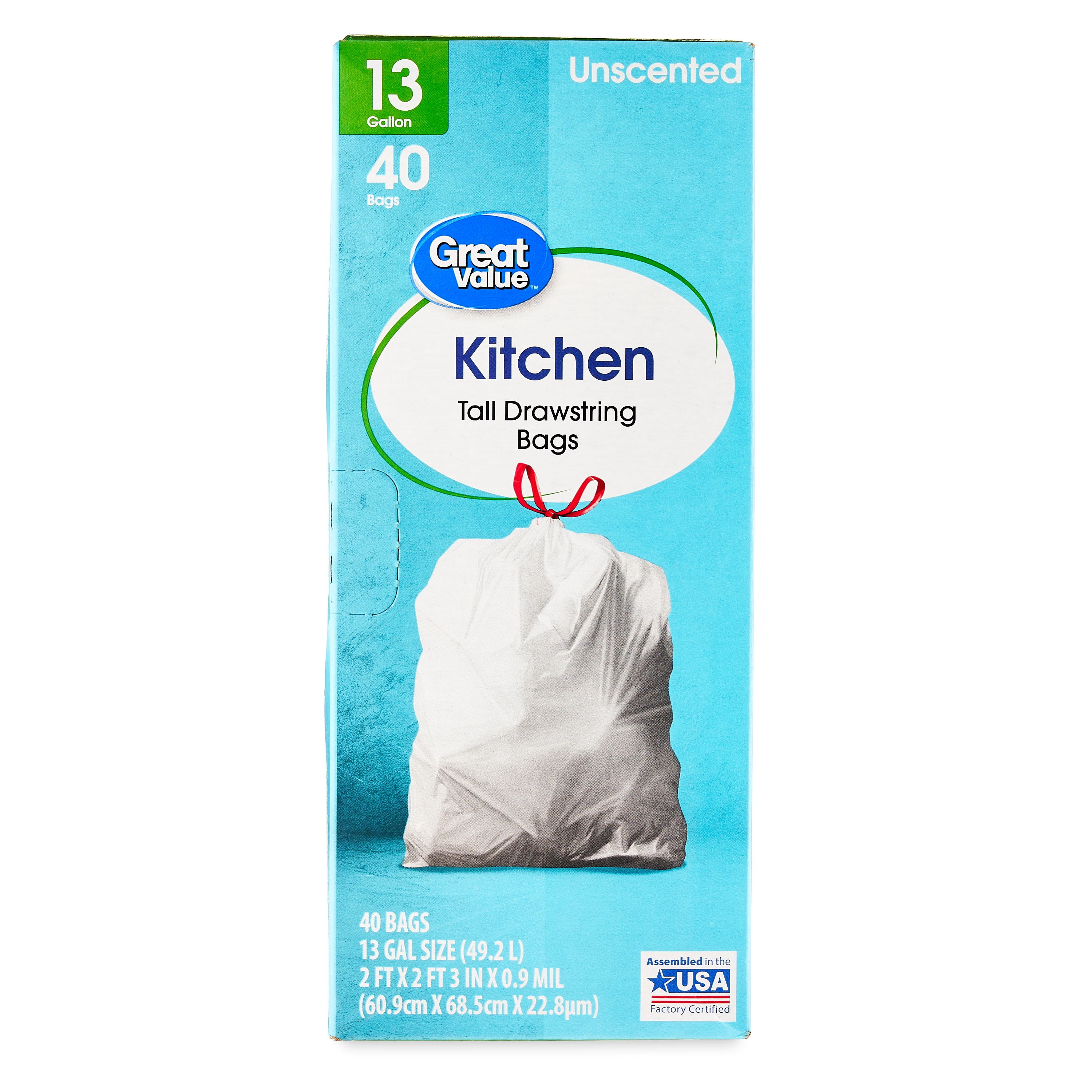 Garbage Bags Vababa 13 Gallon Clear Tall Kitchen Trash Bags 225 Counts 