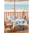 thumbnail image 2 of Outdoor Tablecloth with Umbrella Hole for Patio/Picnic/Party/Camping, Blue Spring Floral Waterproof Table Cloth Rectangle Table Cover Washable, Summer Flowers Botanical Elegant (52"x 70"), 2 of 8