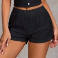 thumbnail image 5 of Erwazi Women Hollow Out Pajama Sets Spaghetti Strap Ruffle Tank Top Elastic Waist Shorts 2 Piece Loungewear Set, 5 of 5