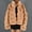 Khaki, variant on Winter Coats for Women Faux Fur Collar Classic Leopard Medium Long Jacket,Holiday,Wedding,Party The Hottest Gifts