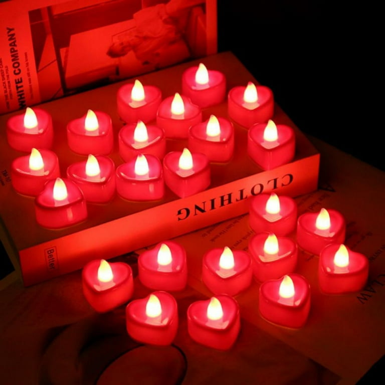 Red Heart Candle  Midnight Candles