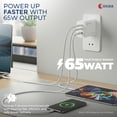 thumbnail image 2 of OXAA 65W USB C Charger GaN 3-Port,2 USB C and 1 USB A ,PD 3.0- Fast Charge for Laptops, iOS & Android Devices, Compact & Travel Ready, 2 of 7