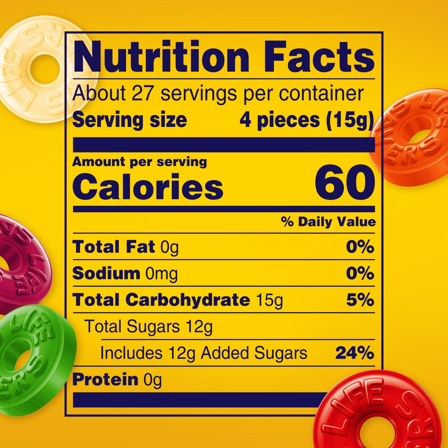 Life Savers Hard Candy Fruit Variety Candy Bag, Sharing Size, 14.5 oz, 108 Ct
