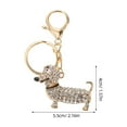 thumbnail image 2 of HOOWIFFY Mini Dachshund Crystal Keychain Charm for , Cute Puppy Accessory Gift for Pet Owners, 2 of 8