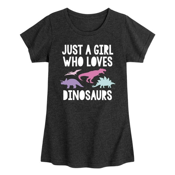 Instant Message - Just A Girl Who Loves Dinosaurs - Girls Toddler And Youth Short Sleeve Graphic T-Shirt
