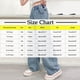 thumbnail image 3 of Cowsor Girls Baggy Jeans Distressed Denim Pants Elastic Waist Wide Leg Jeans for Girls Kids Loose, 3 of 7