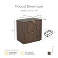 thumbnail image 3 of Furniture of America Zerik Modern Wood 2-Drawer Nightstand, Walnut, 3 of 18
