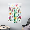 thumbnail image 1 of Owls Home Decor Wall Hanging Tapestry, Owls in the Tree with Crazy Eyes Mosaic Dots Magic in the Air Nocturnal Wise Mascot, Bedroom Living Room Dorm Accessories, 40 X 60 Inches, by Ambesonne, 1 of 1