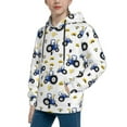 thumbnail image 2 of Goofa Tractor And Vehicle Pattern Hooded Sweatshirt for Youth Trendy youth sweatshirt Casual Hoodie for Boys and Girls-X-Large, 2 of 6