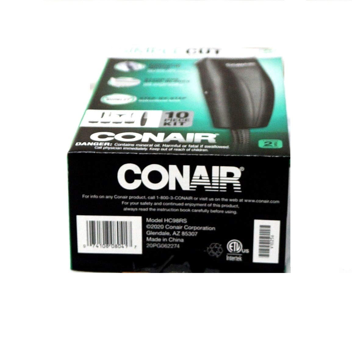 conair basic cut home hair cutting clippers 10 pc set barber kit