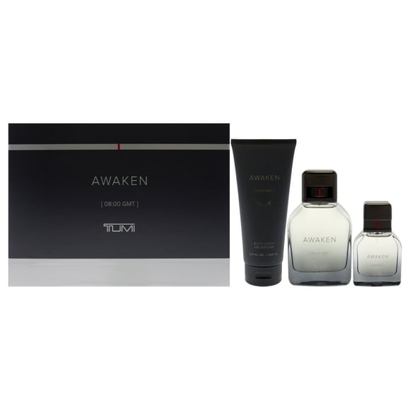 Juego de Regalo Tumi Awaken para Hombres 3 Piezas EDP 3,4 Oz EDP 1 Oz Gel de Baño 6,7 Oz