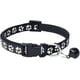 thumbnail image 3 of Collar para gatos con huella y reflectante (paquete de 2) con cascabel, hebilla ajustable de poliéster o cinturón de seguridad., 3 of 3