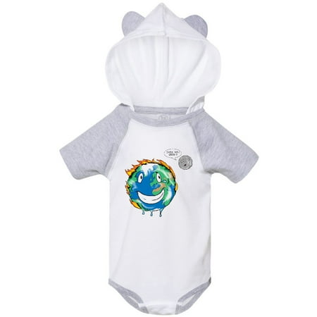 

Inktastic Earth on Fire Dude You Okay Gift Baby Boy or Baby Girl Bodysuit