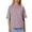 Purple, variant on Half Sleeve Tops For Women Loose Solid Color Crew Neck Elbow Length T Shirts Comfortable Basic Work Tee Vacation Clothes S