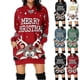 thumbnail image 1 of Navidad mujer moda Navidad Sudadera con capucha bolsa cadera bolsillo estampado Sudadera con capucha moda vestido Festival ropa bata mujer-AM, 1 of 3