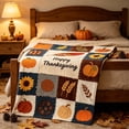 thumbnail image 5 of Thanksgiving Flannel Throw Blanket, 39.3x27.5in Soft Warm Plush Cover for Sofa Bed Camping, 5 of 5