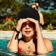 thumbnail image 4 of unbranded  2 Pcs Pool Hat Women Womens Swim Cap Swimming for Long Hair Miss Women's Black, 4 of 8