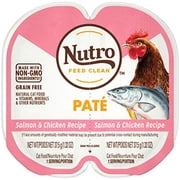 NUTRO Perfect Portions Grain Free Natural Wet Cat Food, Paté (Pack of 24 Twin pack trays)