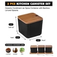 thumbnail image 2 of Bruntmor Bleu Ensemble de 3 Bocaux / Rangement Alimentaire, Café, Sucre, Thé, Pots à Épices, 2 of 8