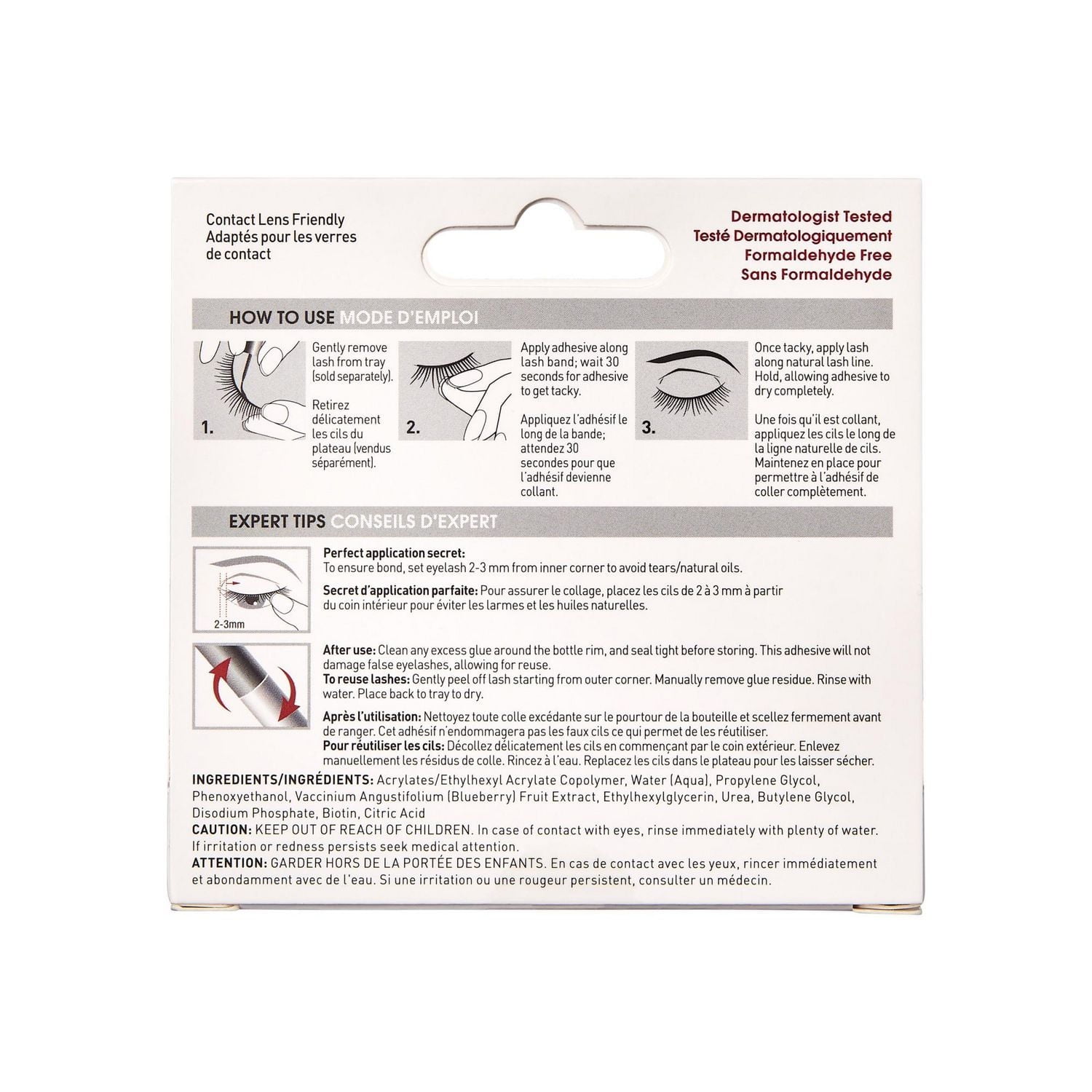 KISS - Lash Couture Colle à faux cils sur bande - Transparente - (0,17 oz) Tenue super forte.